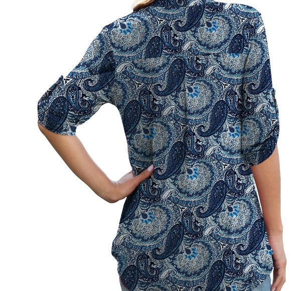 Verabandi paisley tunic top, size 1X - Picture 3 of 5